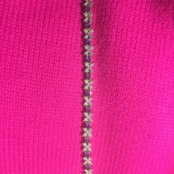 14K White & Yellow Gold Tanzanite Bracelet - Picture 2 of 8